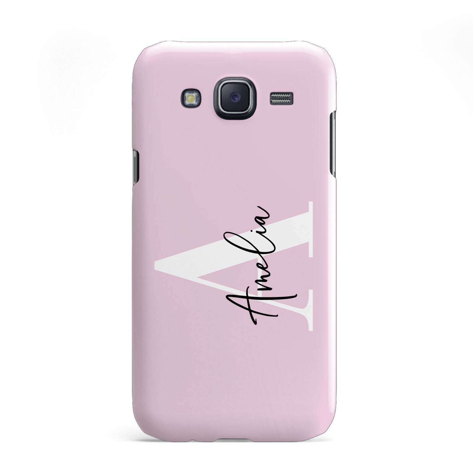 Pink Personalised Initial Name Samsung Galaxy J5 Case
