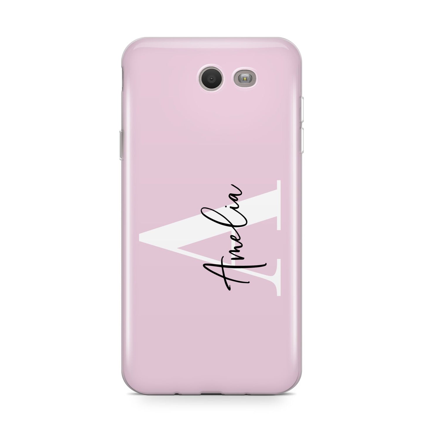 Pink Personalised Initial Name Samsung Galaxy J7 2017 Case