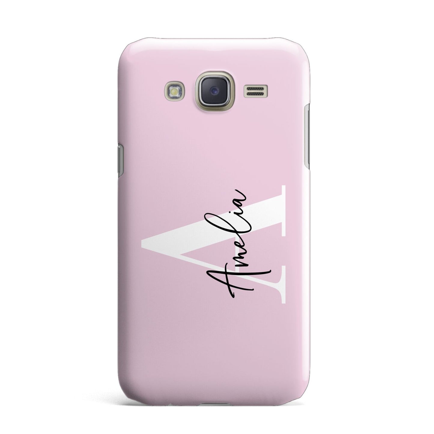Pink Personalised Initial Name Samsung Galaxy J7 Case