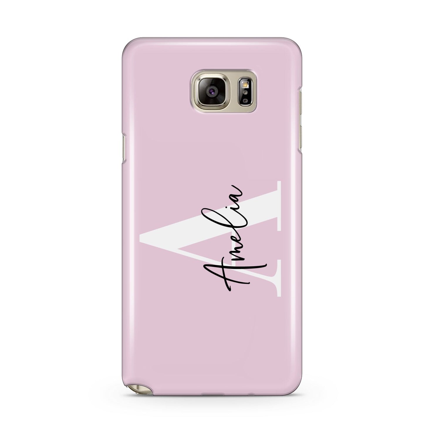 Pink Personalised Initial Name Samsung Galaxy Note 5 Case