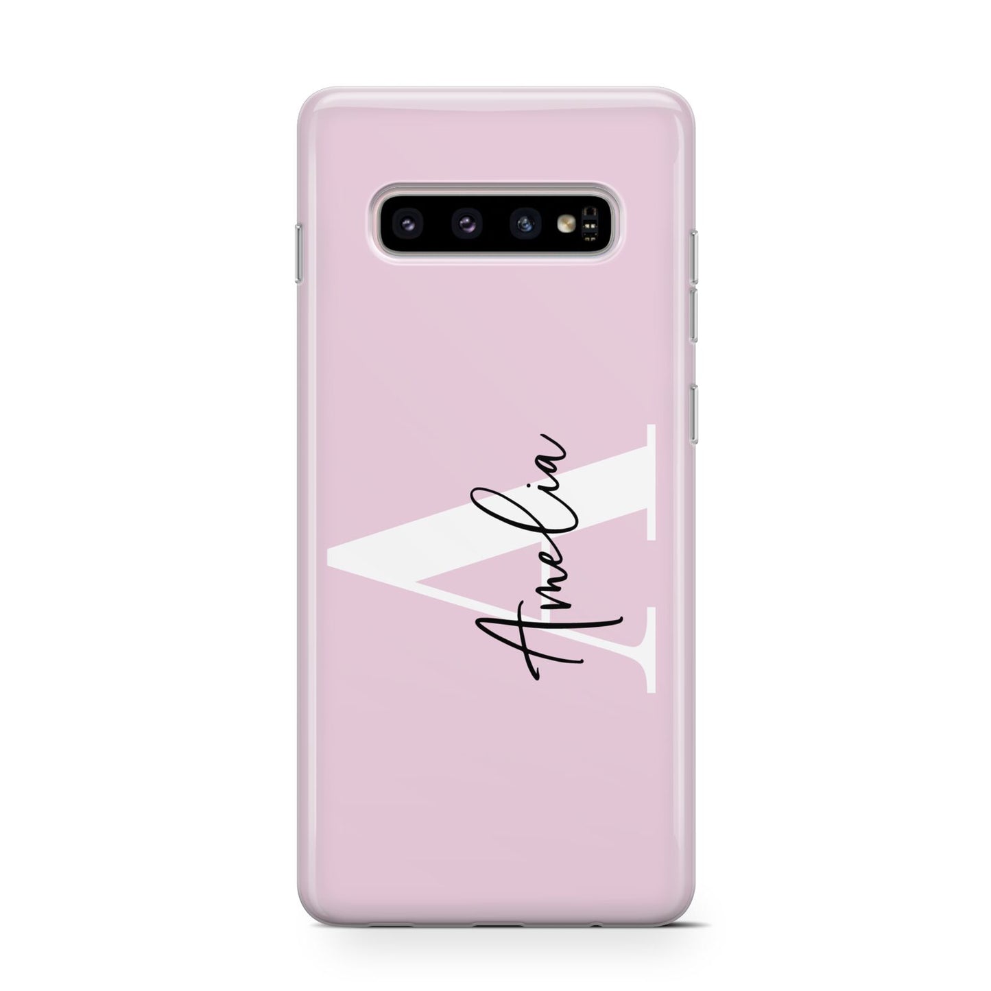 Pink Personalised Initial Name Samsung Galaxy S10 Case