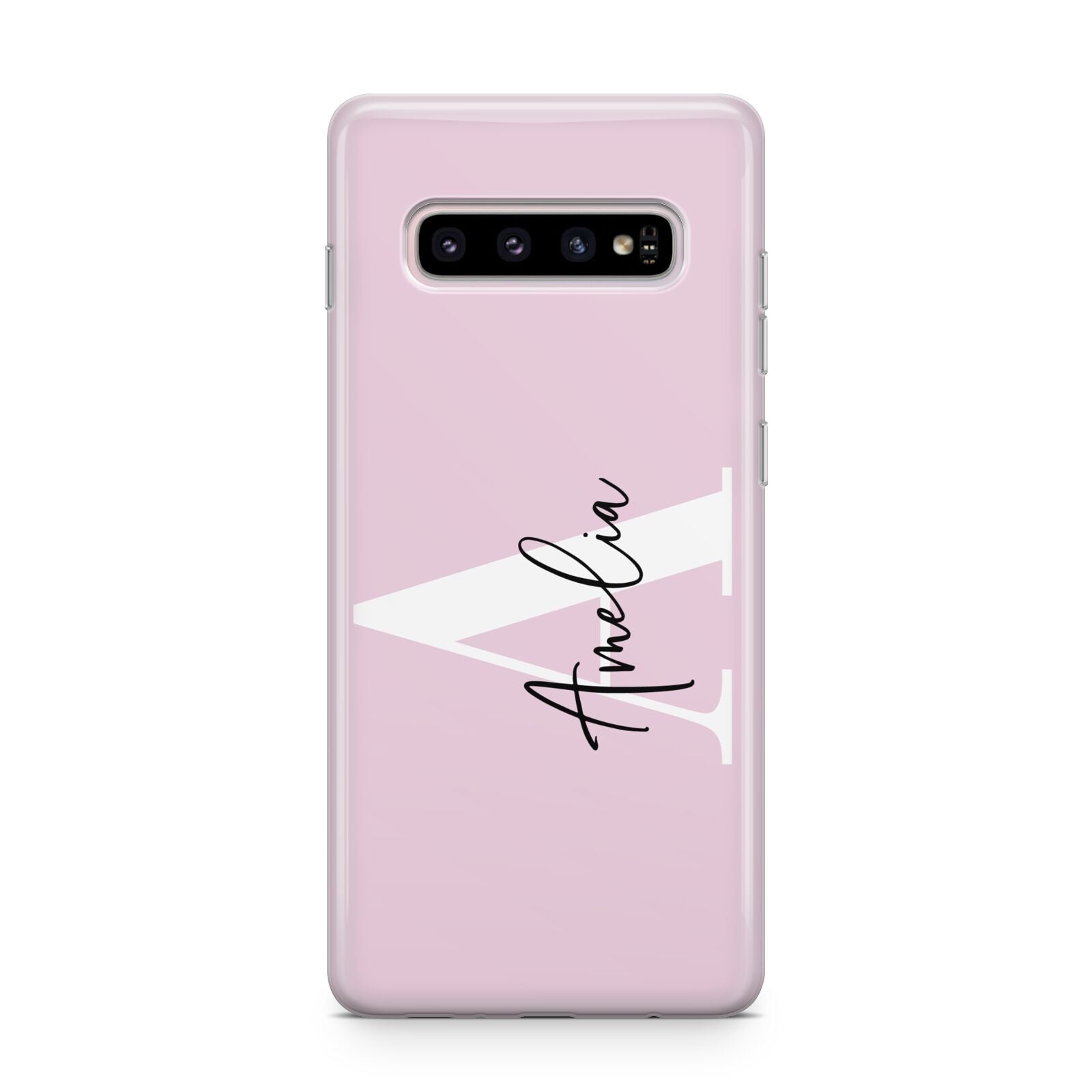 Pink Personalised Initial Name Samsung Galaxy S10 Plus Case