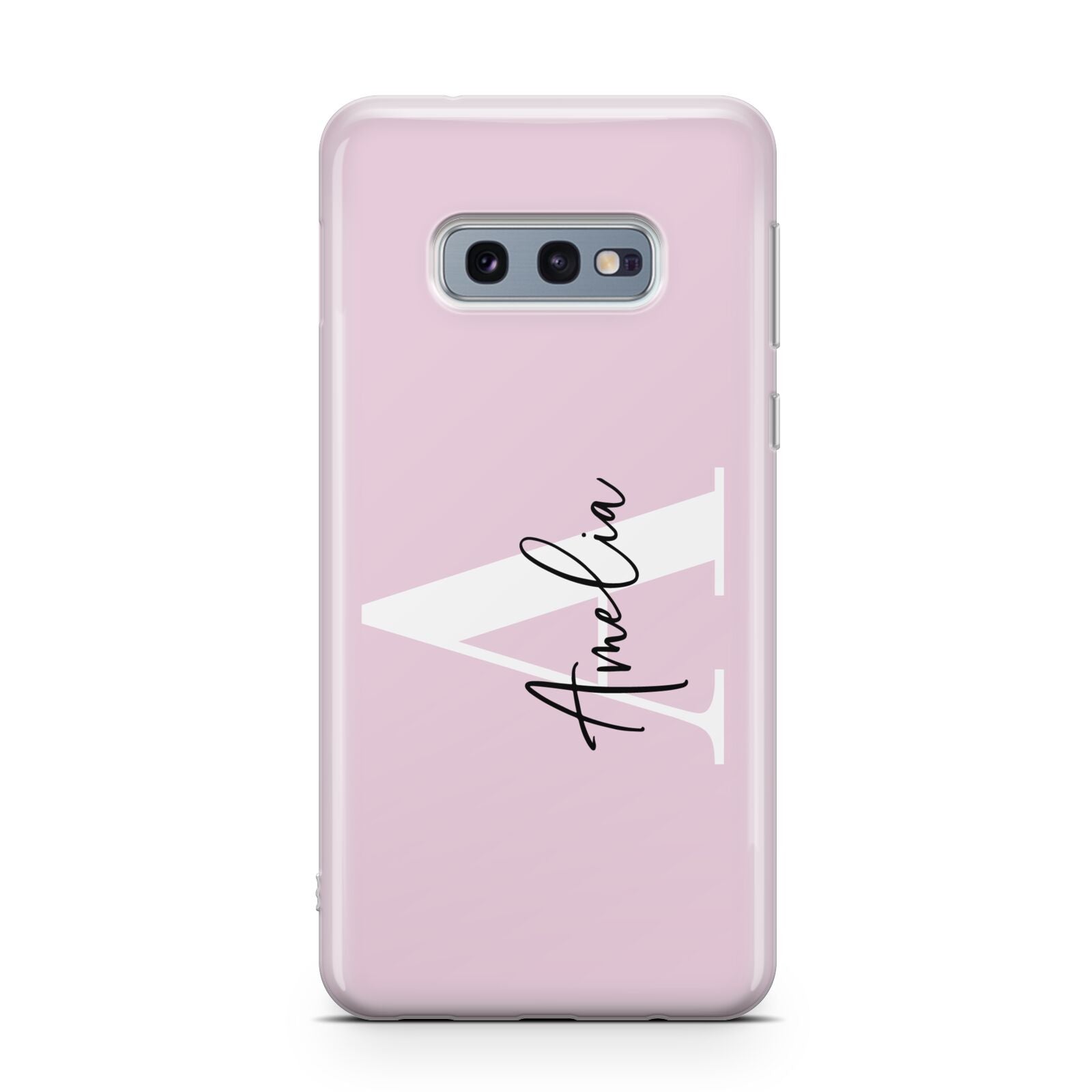 Pink Personalised Initial Name Samsung Galaxy S10E Case