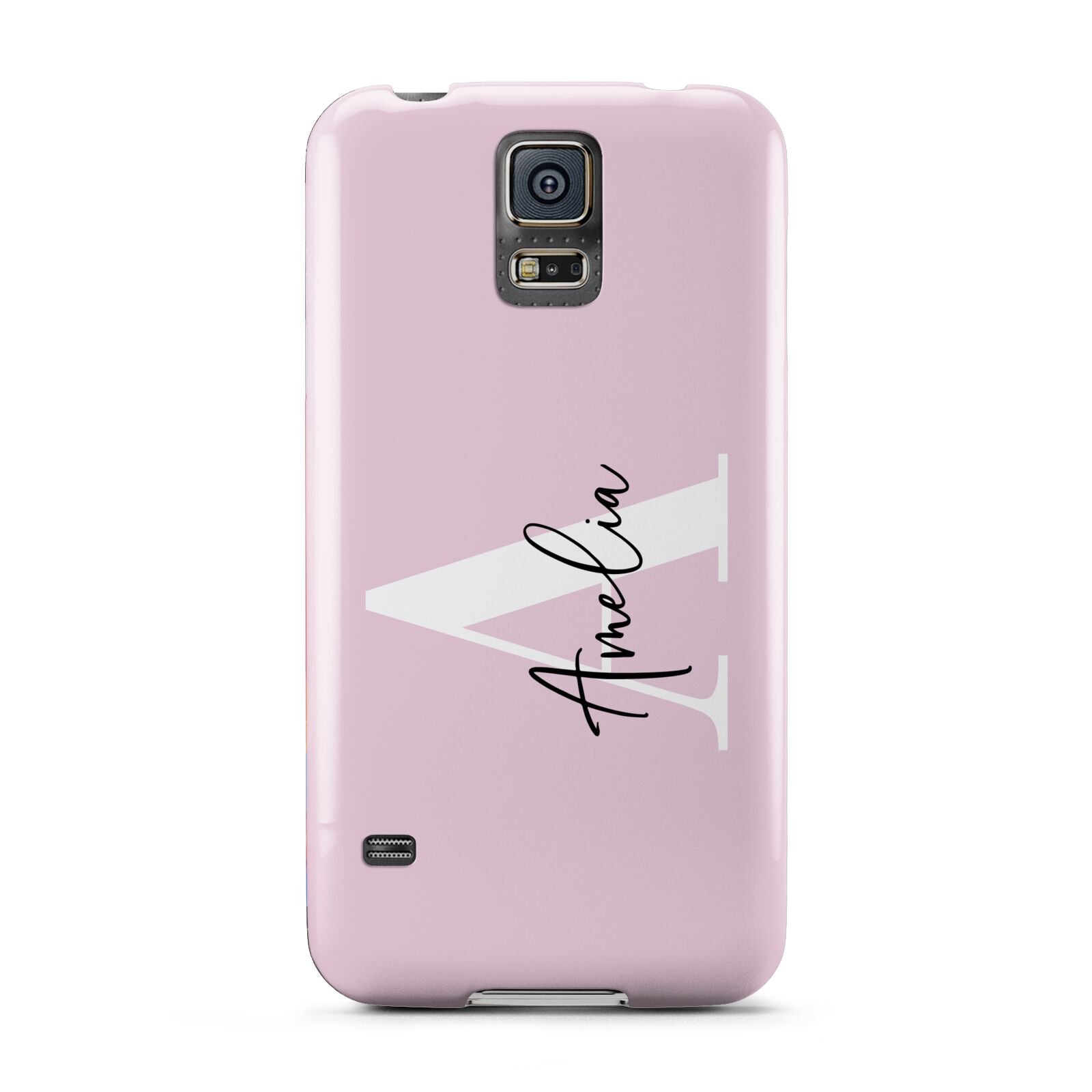 Pink Personalised Initial Name Samsung Galaxy S5 Case
