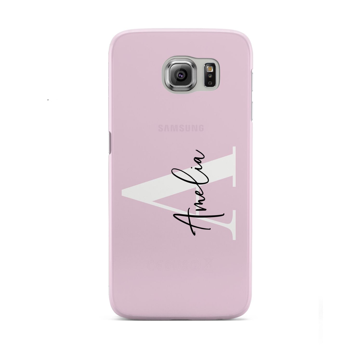 Pink Personalised Initial Name Samsung Galaxy S6 Case