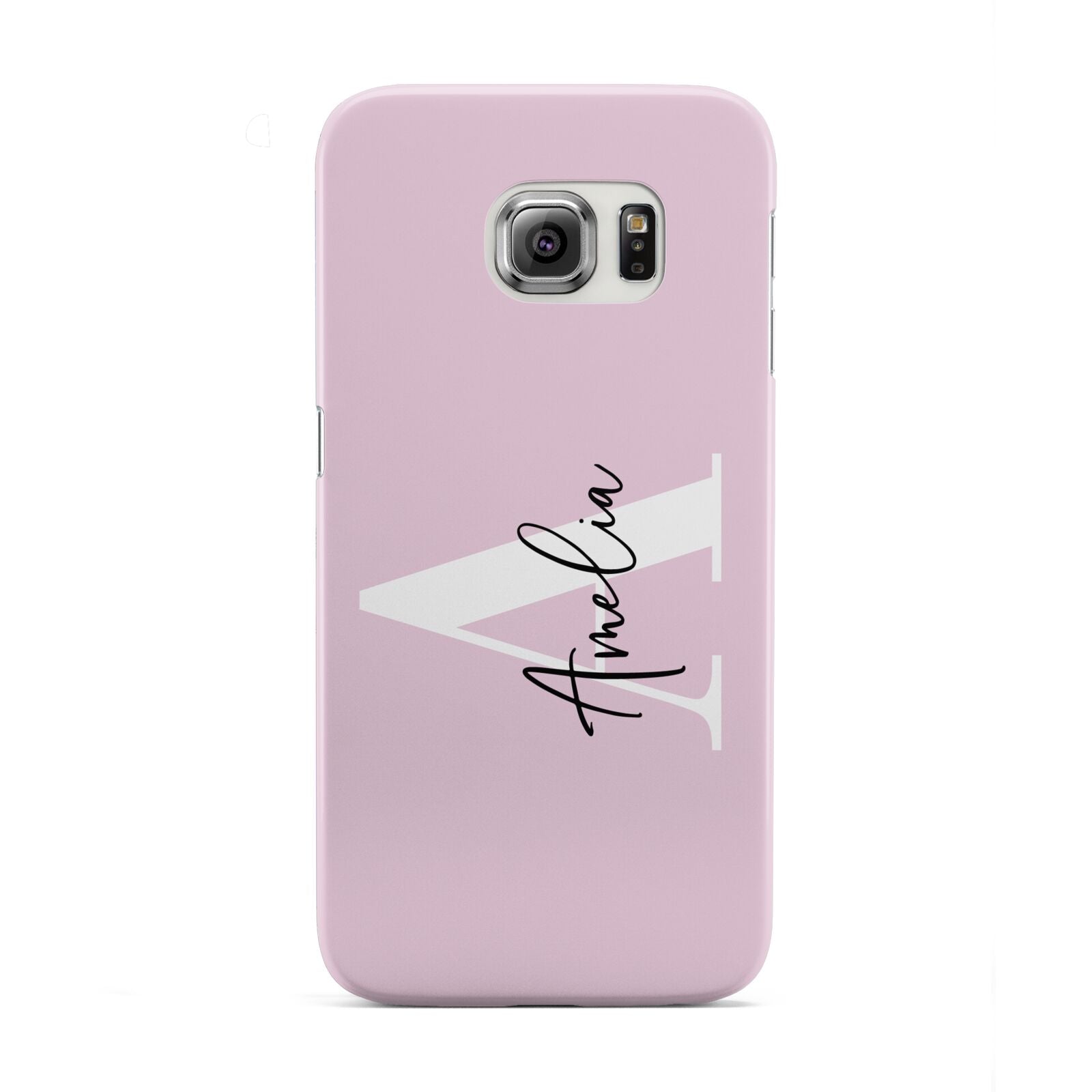 Pink Personalised Initial Name Samsung Galaxy S6 Edge Case