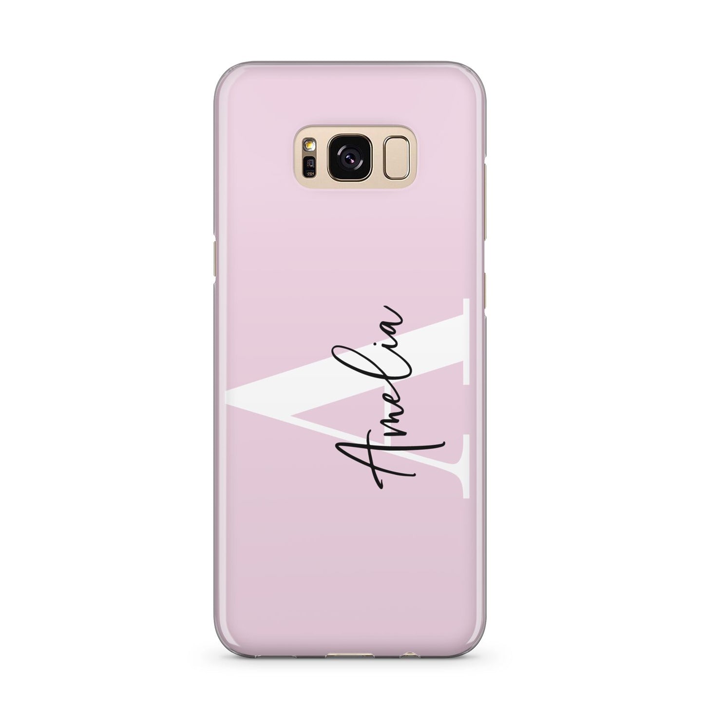 Pink Personalised Initial Name Samsung Galaxy S8 Plus Case