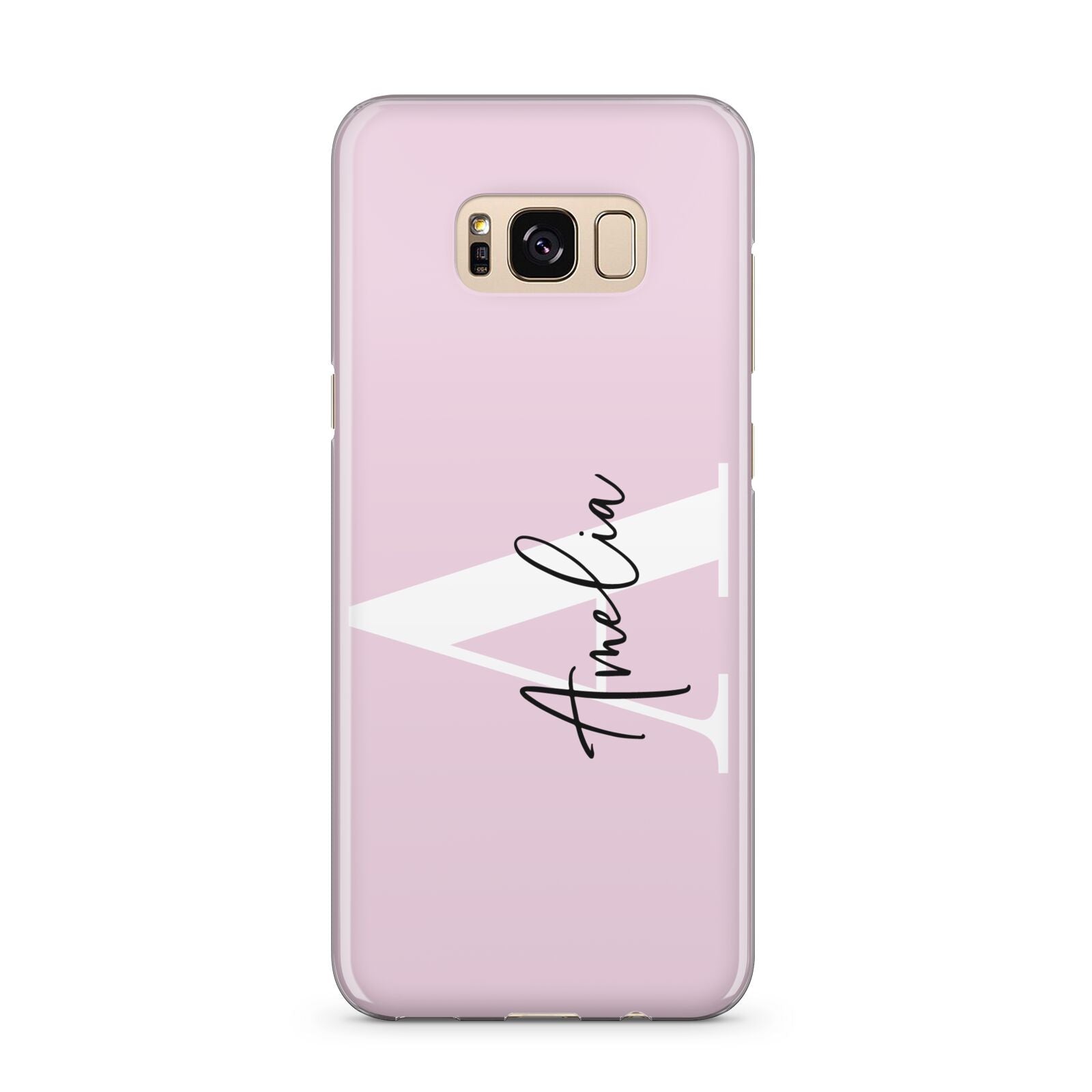 Pink Personalised Initial Name Samsung Galaxy S8 Plus Case