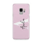 Pink Personalised Initial Name Samsung Galaxy S9 Case