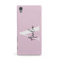 Pink Personalised Initial Name Sony Xperia Case