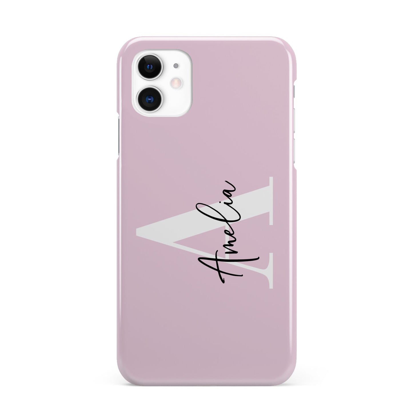 Pink Personalised Initial Name iPhone 11 3D Snap Case