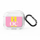 Pink Personalised Initials AirPods Clear Case 3rd Gen