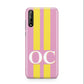 Pink Personalised Initials Huawei Enjoy 10s Phone Case