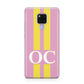 Pink Personalised Initials Huawei Mate 20X Phone Case