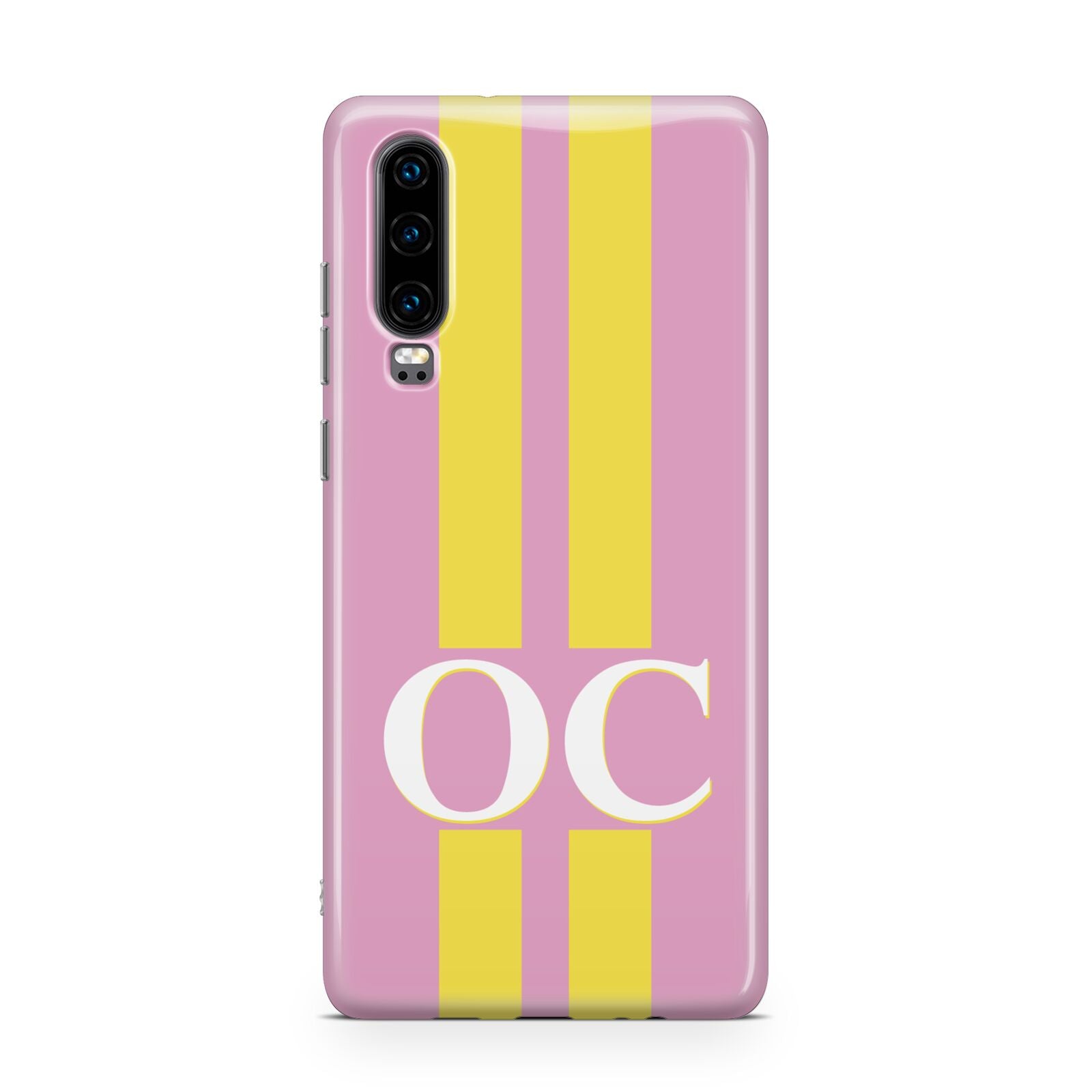Pink Personalised Initials Huawei P30 Phone Case