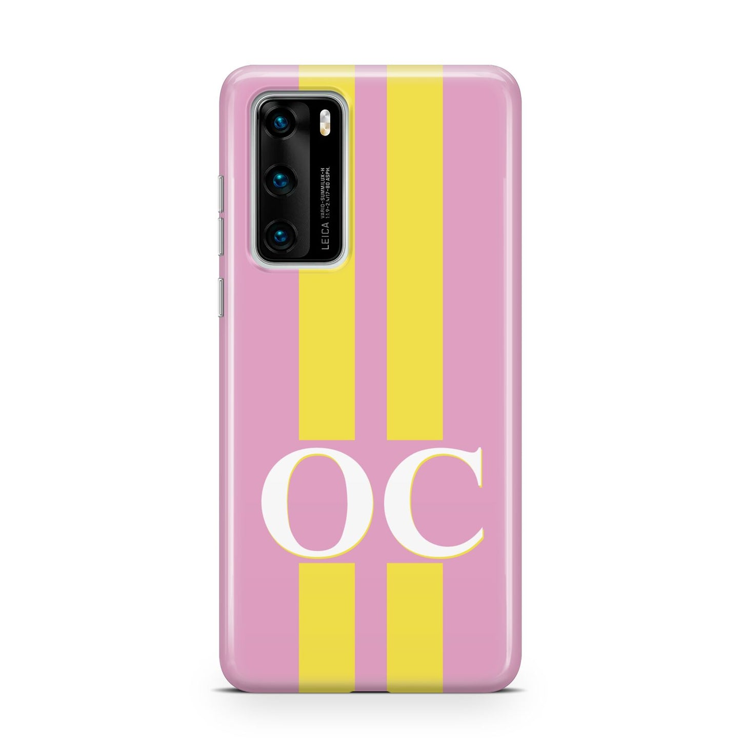 Pink Personalised Initials Huawei P40 Phone Case