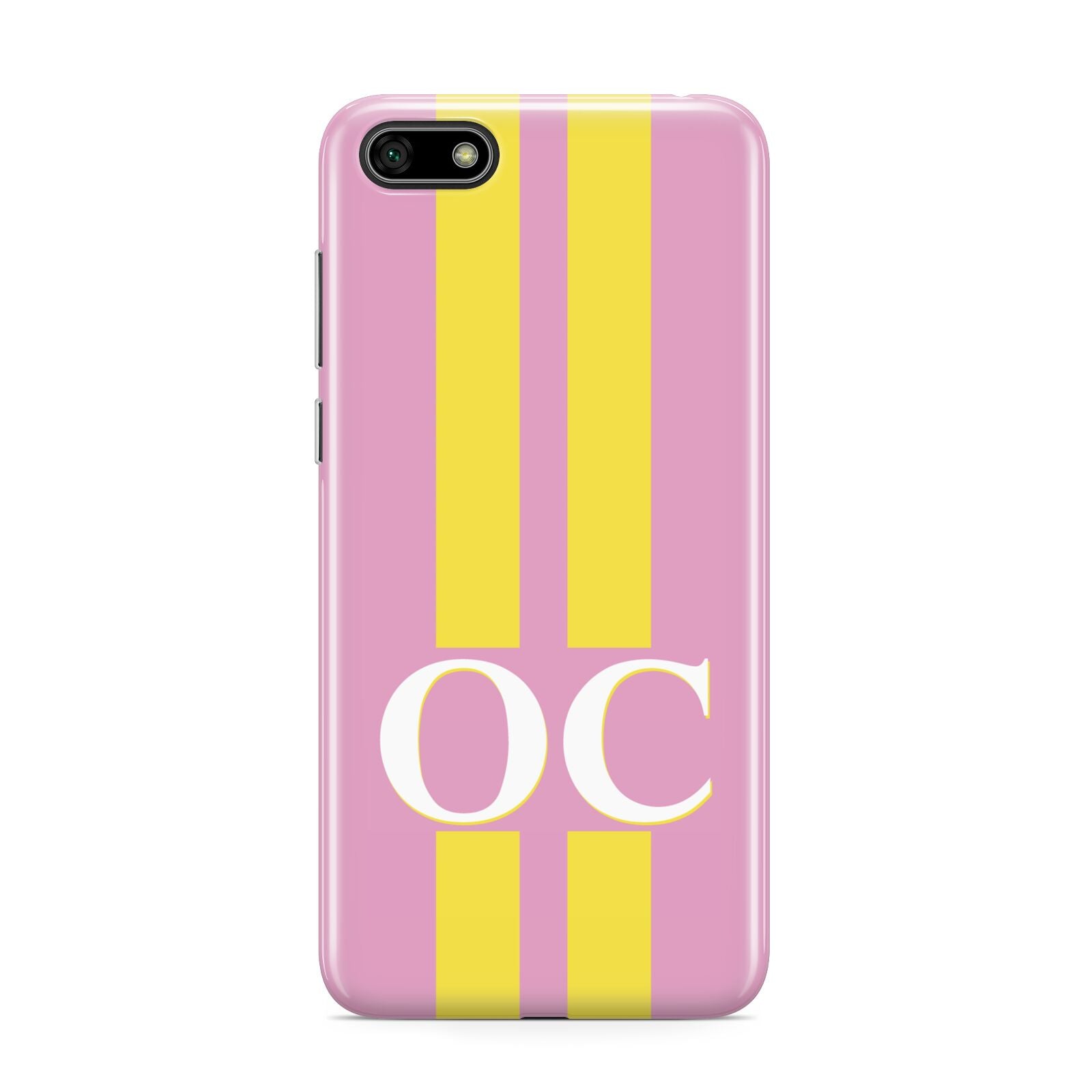 Pink Personalised Initials Huawei Y5 Prime 2018 Phone Case