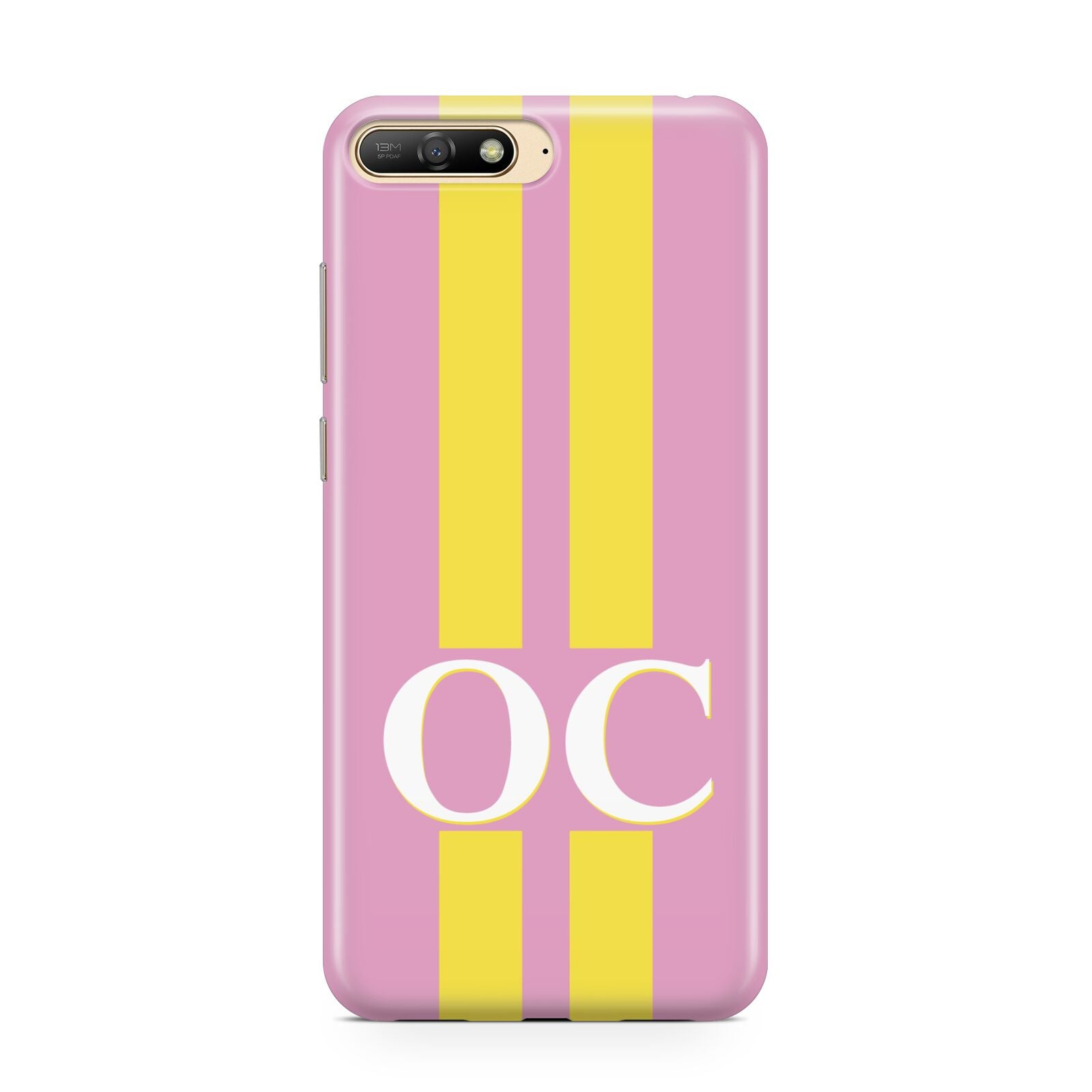 Pink Personalised Initials Huawei Y6 2018