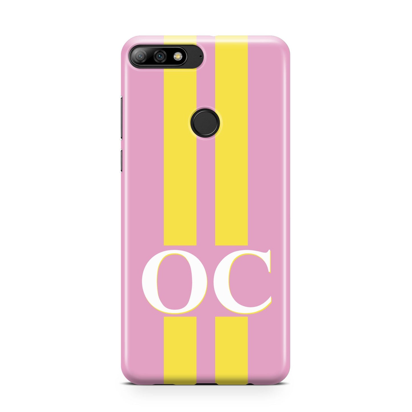 Pink Personalised Initials Huawei Y7 2018