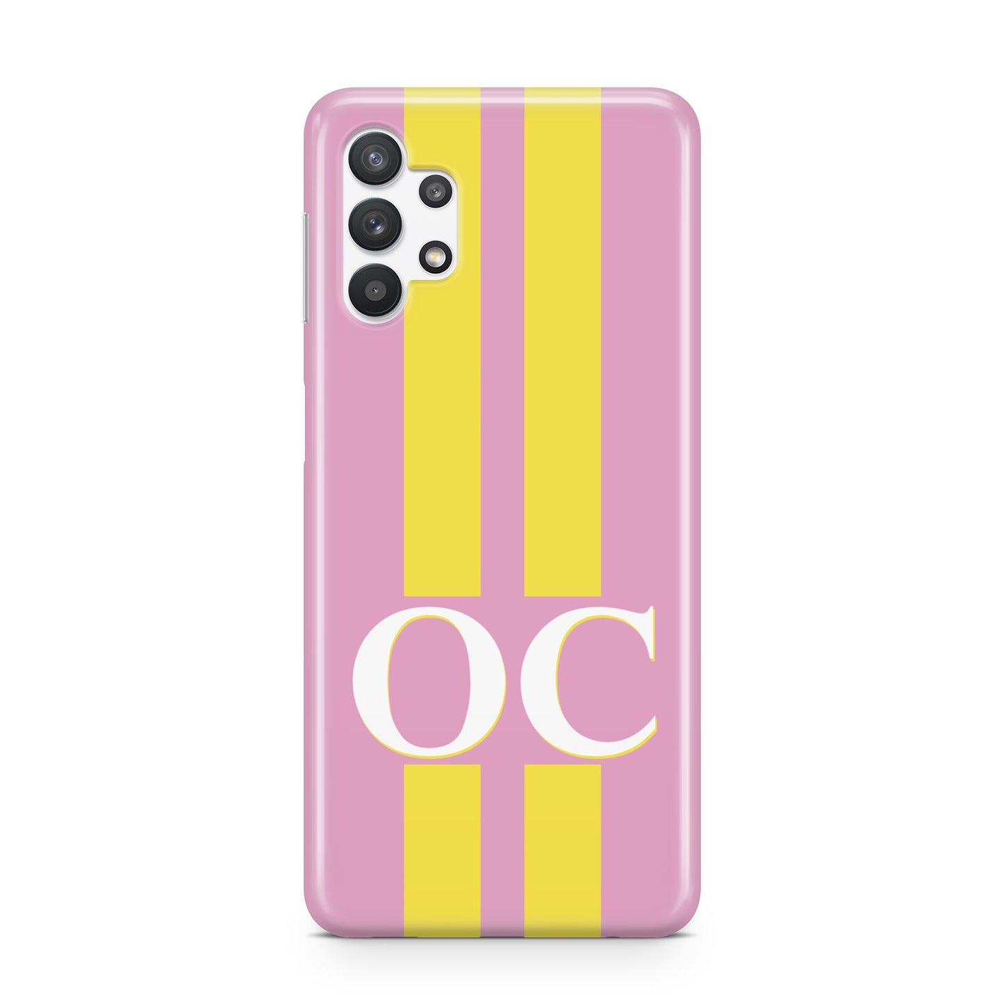 Pink Personalised Initials Samsung A32 5G Case