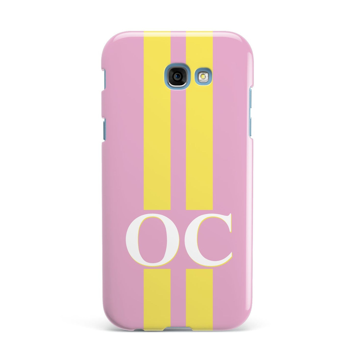 Pink Personalised Initials Samsung Galaxy A7 2017 Case