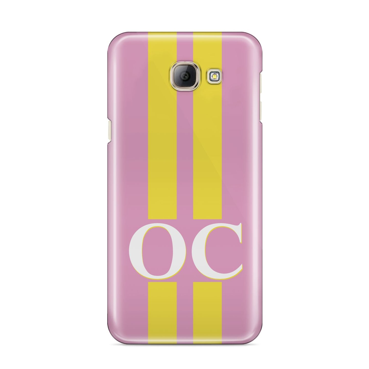 Pink Personalised Initials Samsung Galaxy A8 2016 Case
