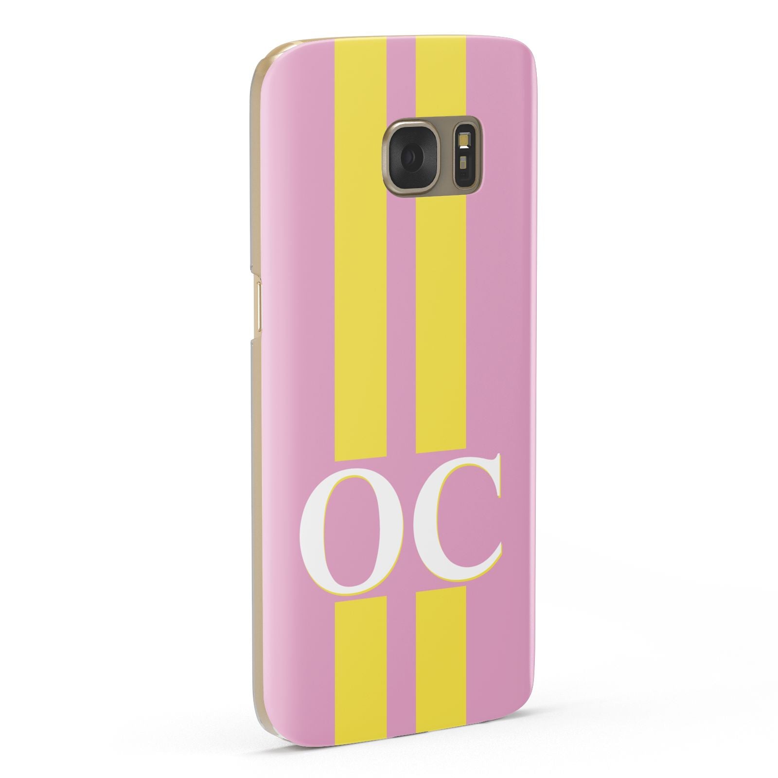 Pink Personalised Initials Samsung Galaxy Case Fourty Five Degrees
