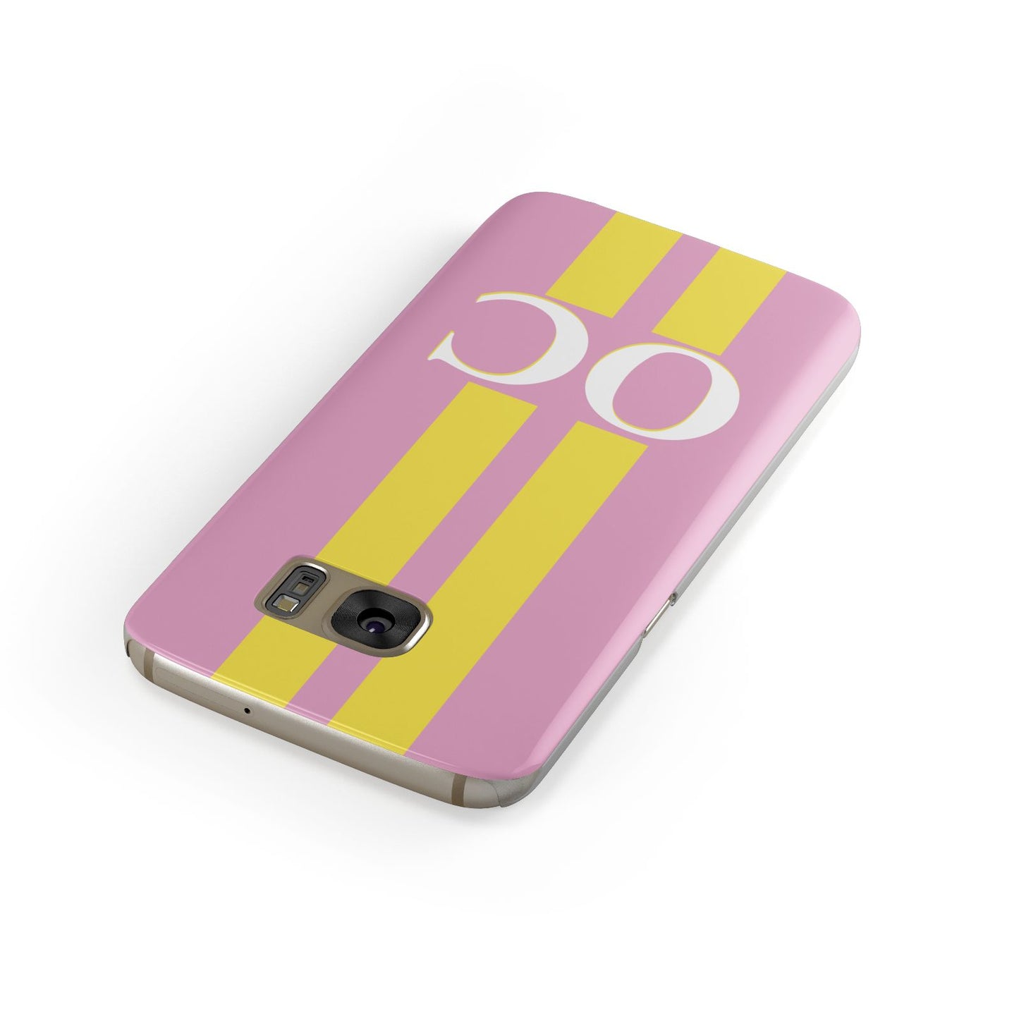 Pink Personalised Initials Samsung Galaxy Case Front Close Up
