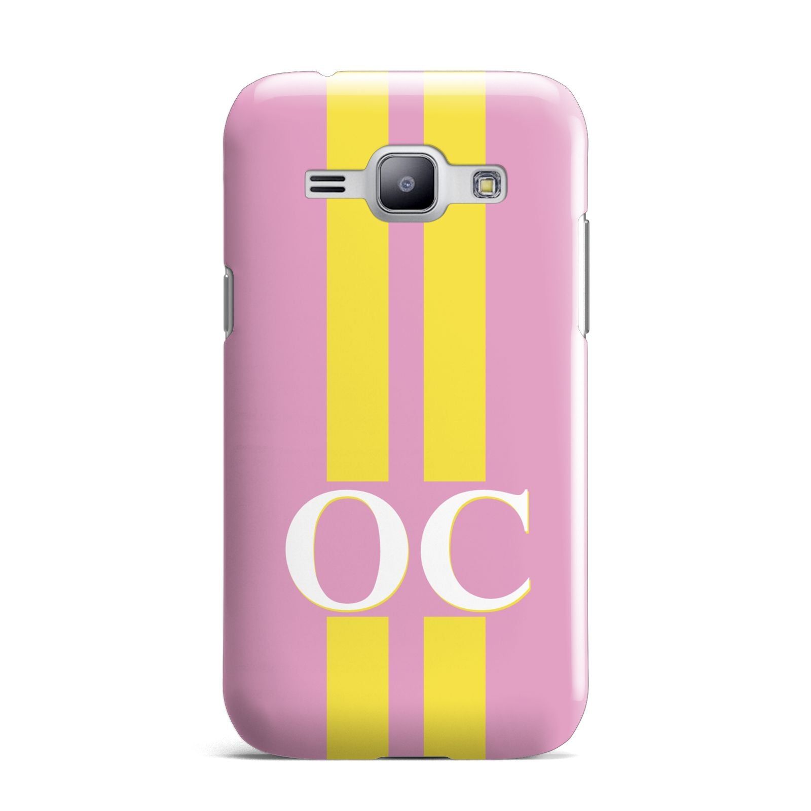 Pink Personalised Initials Samsung Galaxy J1 2015 Case