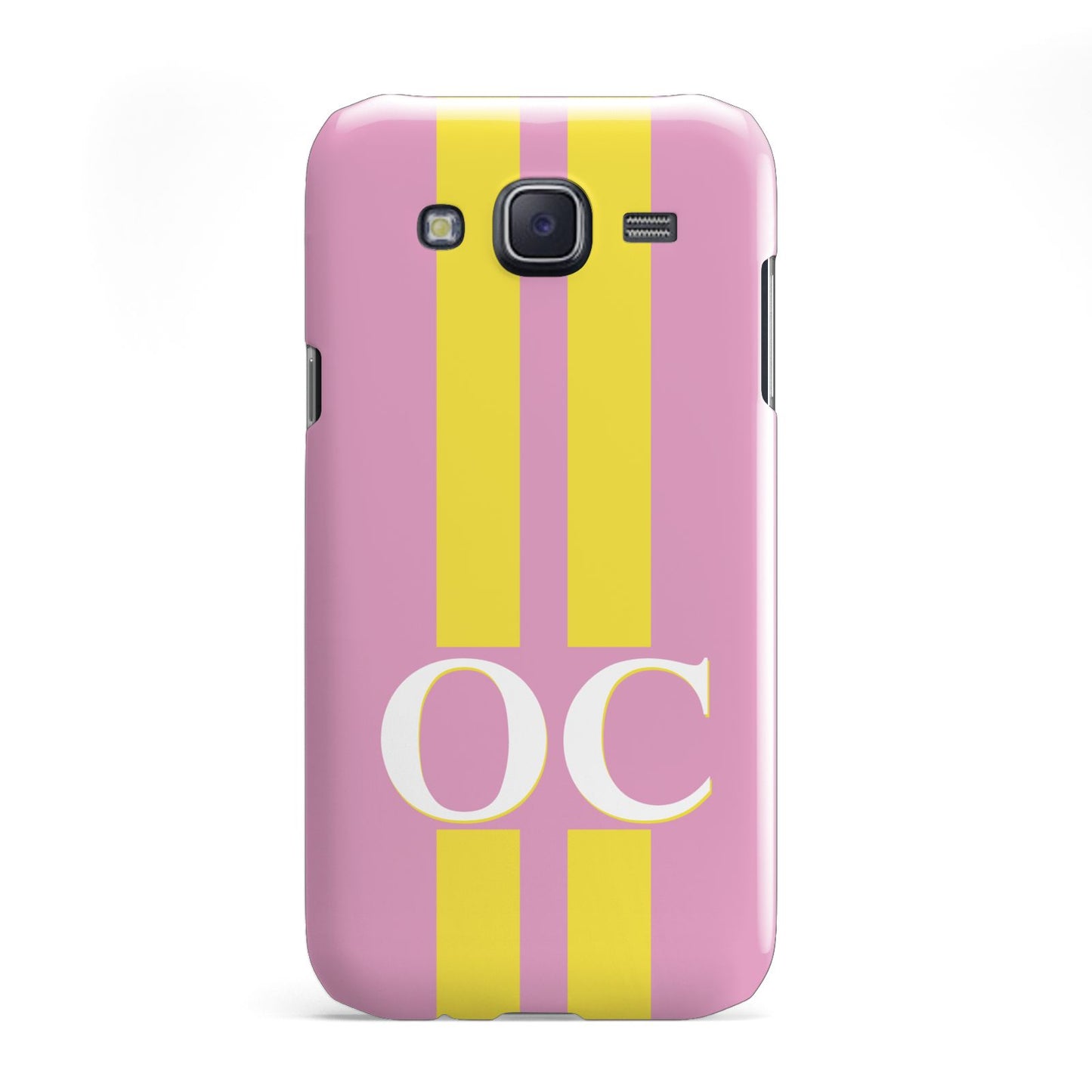 Pink Personalised Initials Samsung Galaxy J5 Case