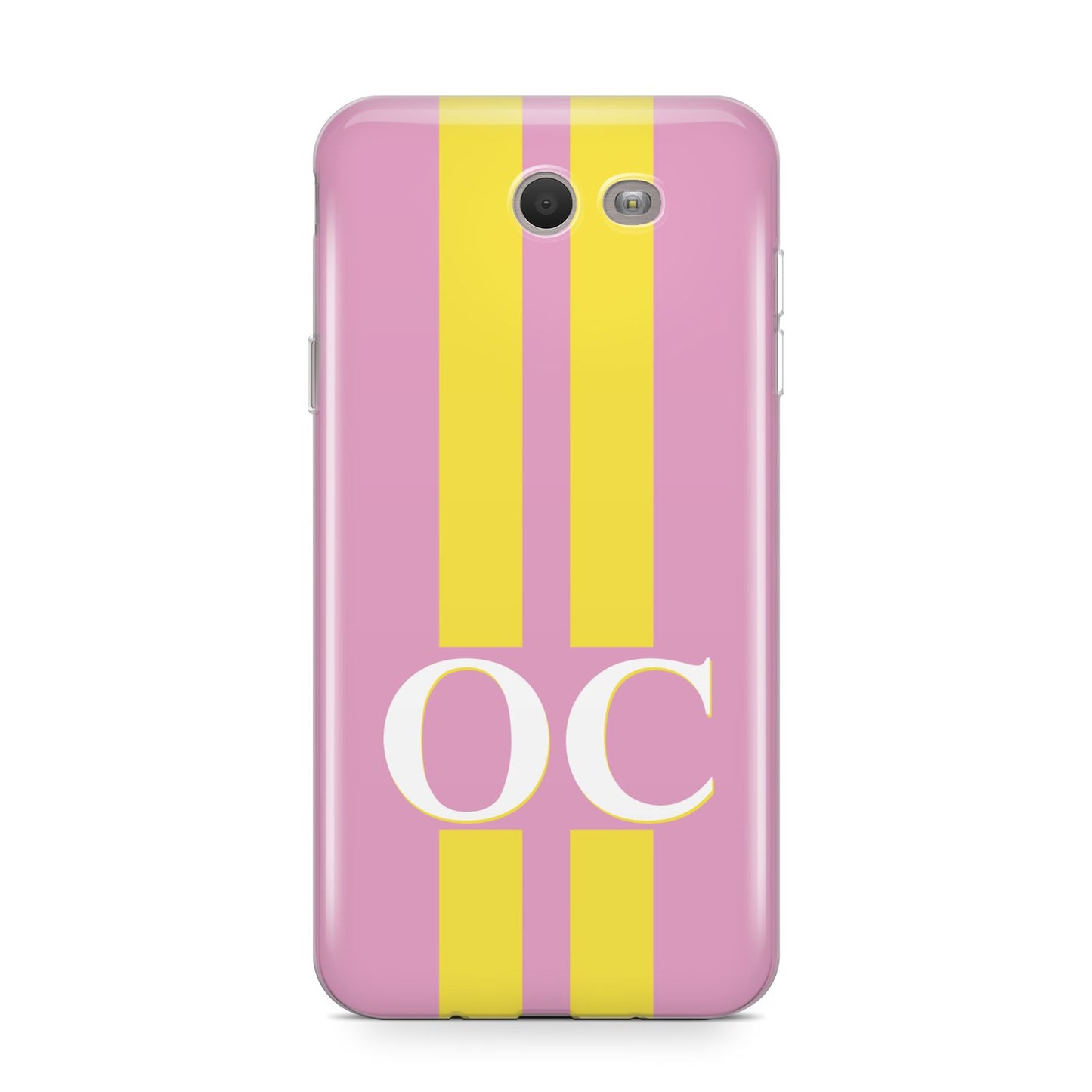 Pink Personalised Initials Samsung Galaxy J7 2017 Case