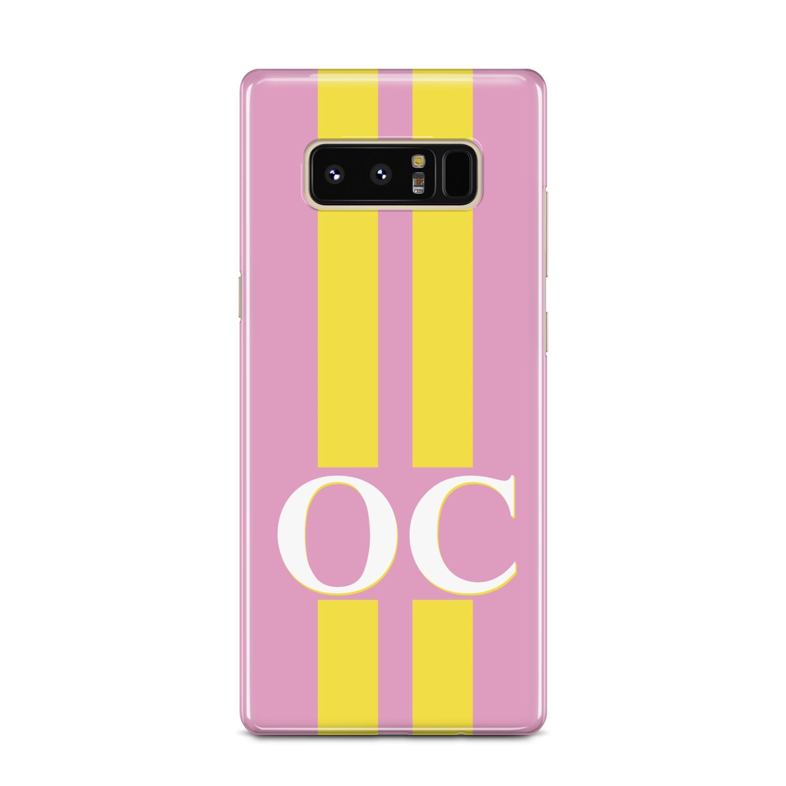 Pink Personalised Initials Samsung Galaxy Note 8 Case