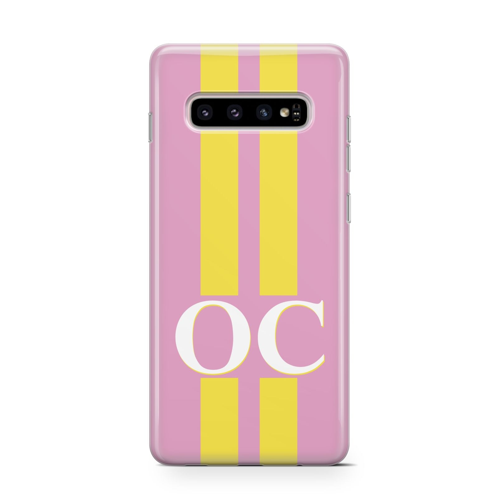 Pink Personalised Initials Samsung Galaxy S10 Case