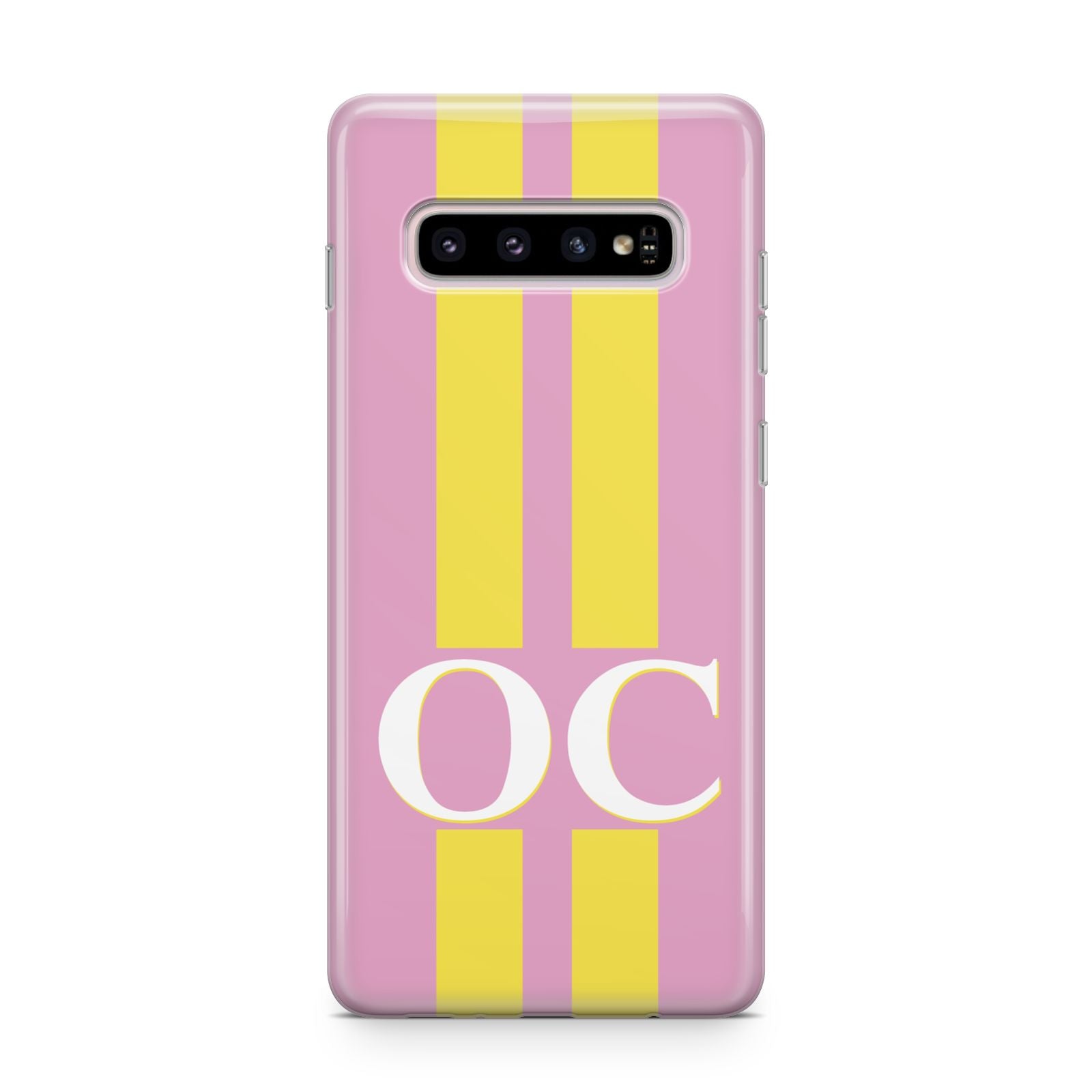 Pink Personalised Initials Samsung Galaxy S10 Plus Case