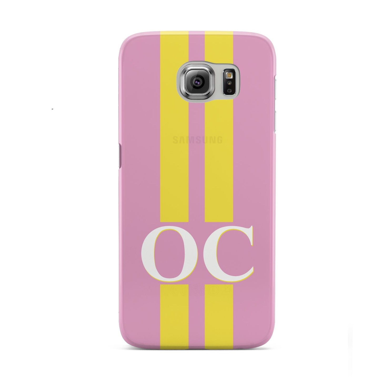 Pink Personalised Initials Samsung Galaxy S6 Case