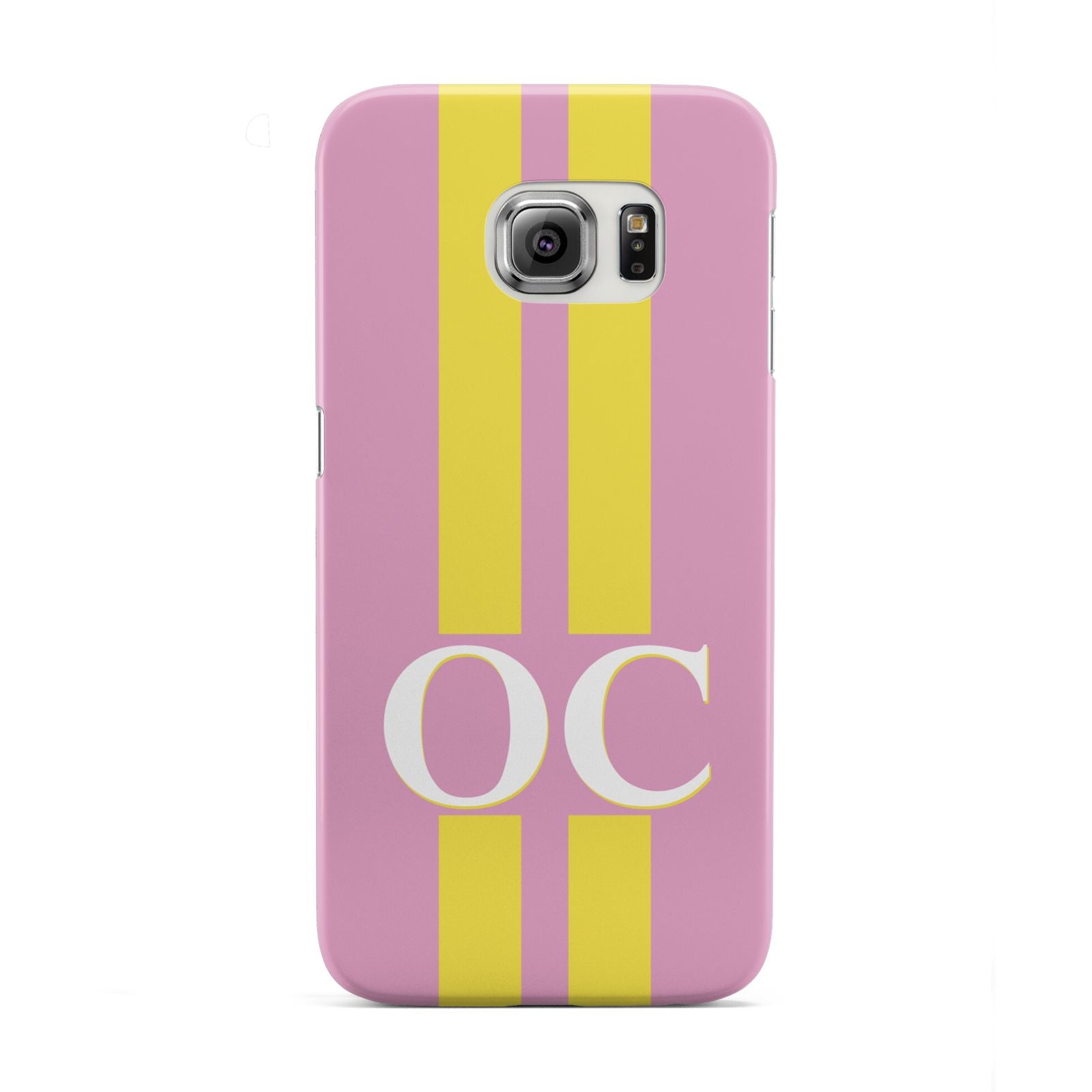Pink Personalised Initials Samsung Galaxy S6 Edge Case