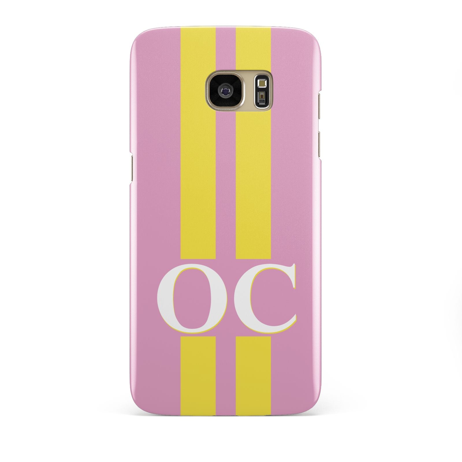 Pink Personalised Initials Samsung Galaxy S7 Edge Case