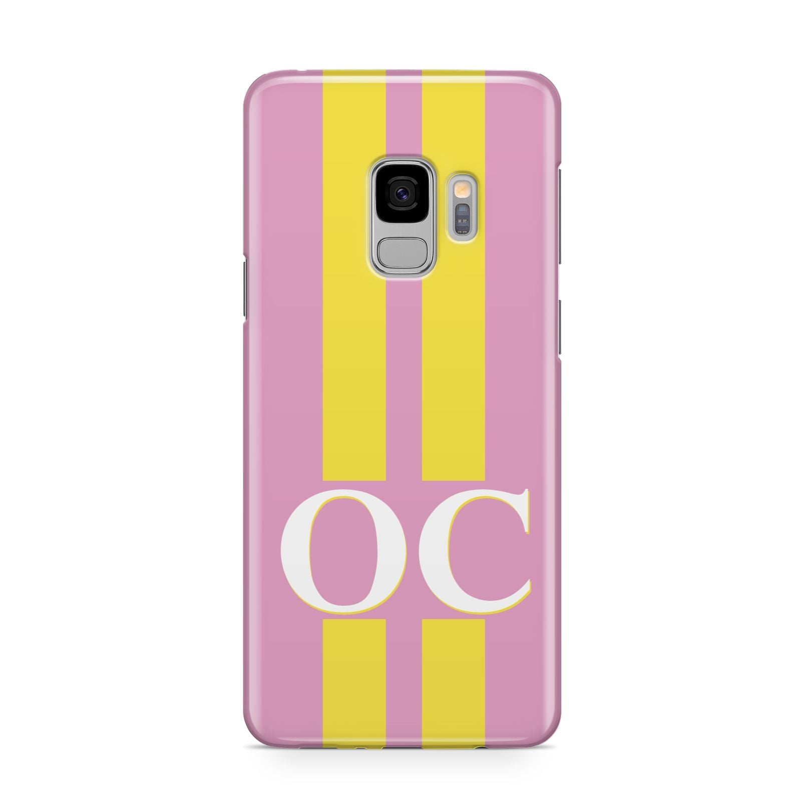 Pink Personalised Initials Samsung Galaxy S9 Case