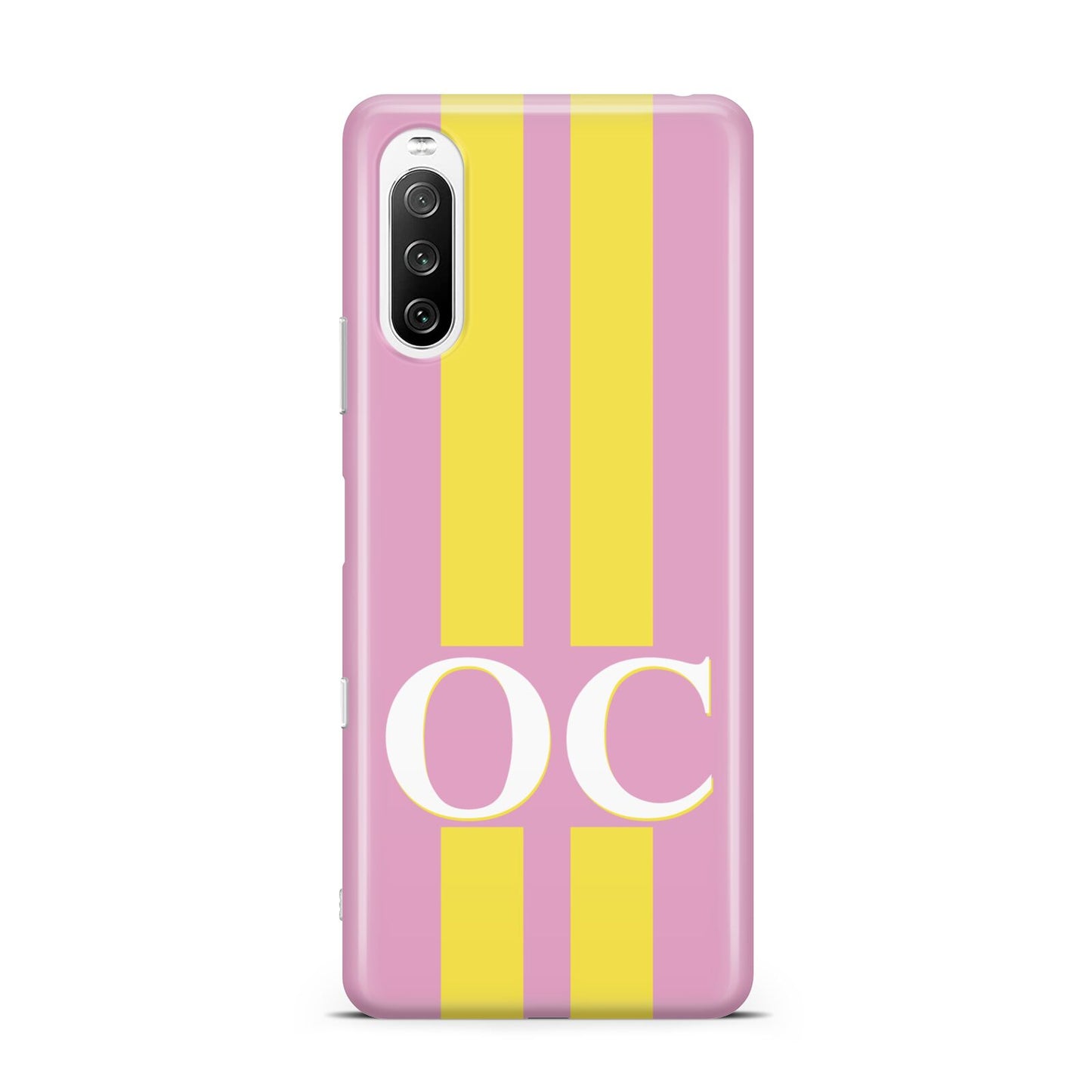 Pink Personalised Initials Sony Xperia 10 III Case
