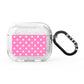 Pink Polka Dot AirPods Glitter Case 3rd Gen