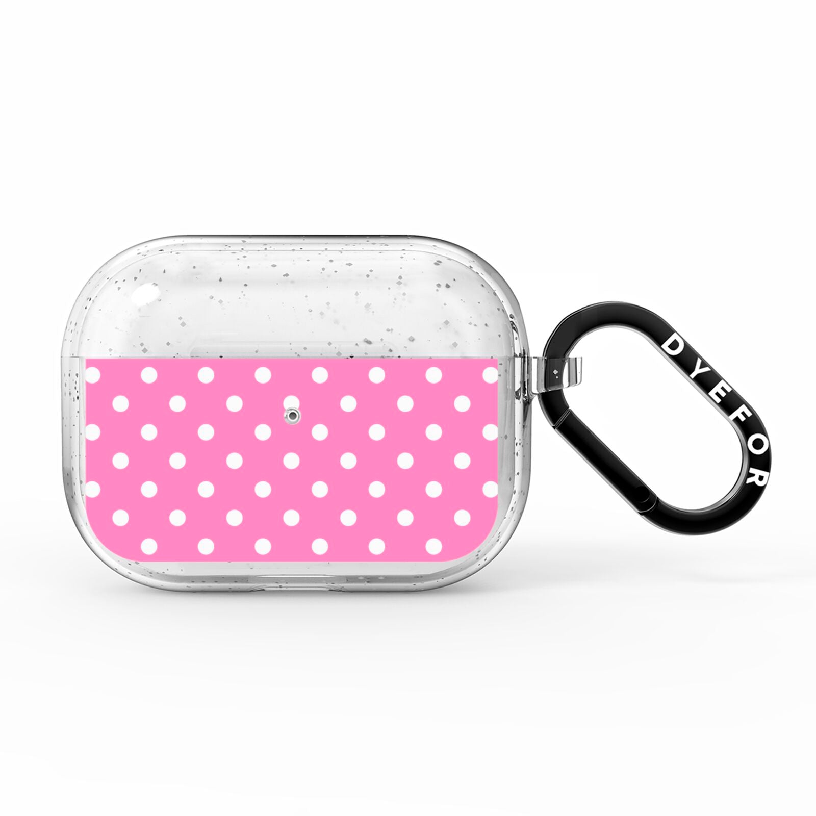 Pink Polka Dot AirPods Pro Glitter Case