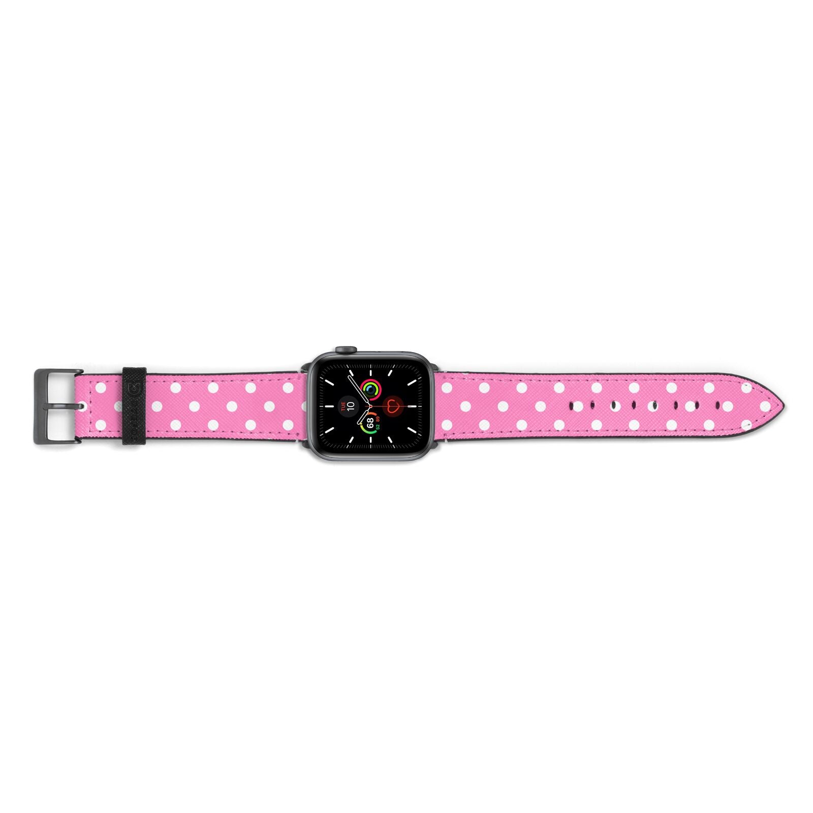 Pink Polka Dot Apple Watch Strap Landscape Image Space Grey Hardware