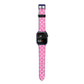 Pink Polka Dot Apple Watch Strap Size 38mm with Blue Hardware