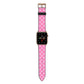 Pink Polka Dot Apple Watch Strap with Gold Hardware