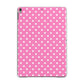 Pink Polka Dot Apple iPad Grey Case