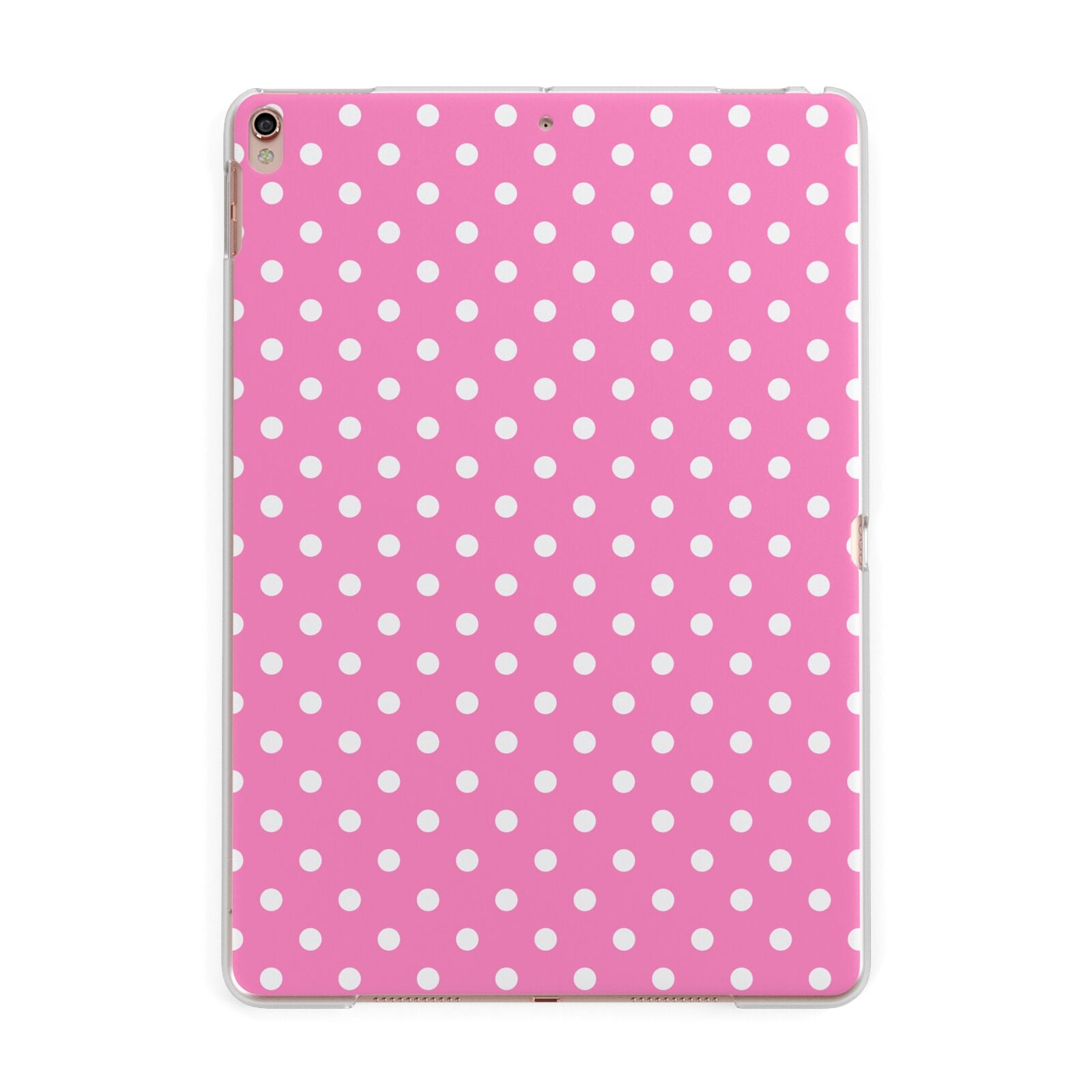 Pink Polka Dot Apple iPad Rose Gold Case
