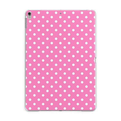 Pink Polka Dot Apple iPad Silver Case