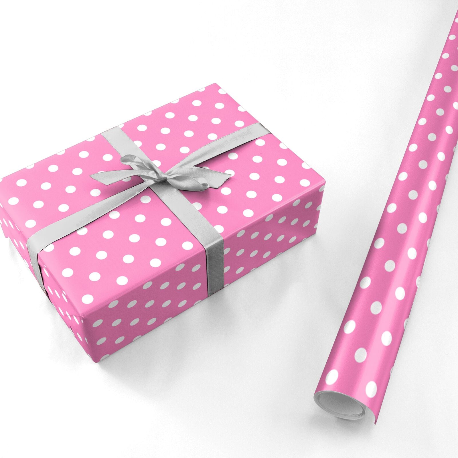 Pink Polka Dot Personalised Wrapping Paper