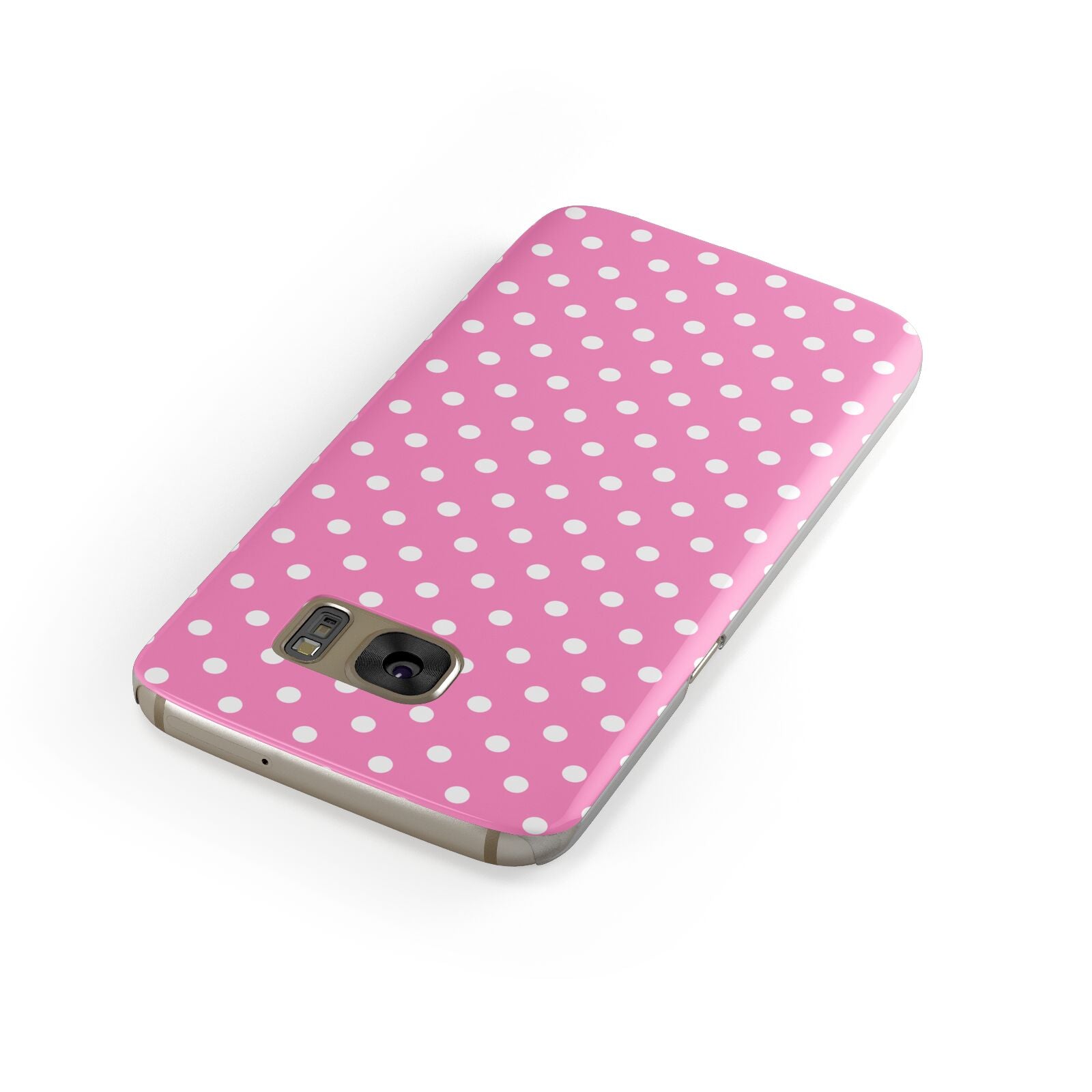 Pink Polka Dot Samsung Galaxy Case Front Close Up