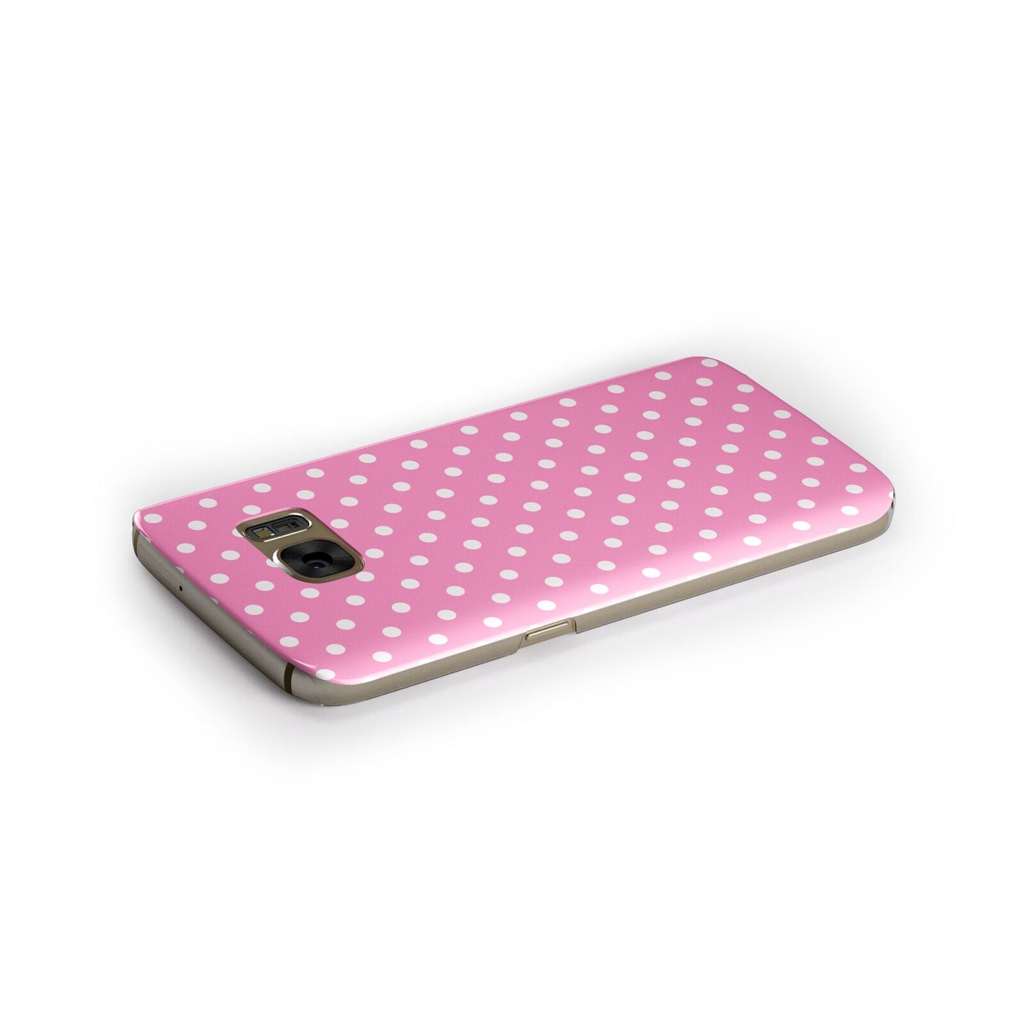 Pink Polka Dot Samsung Galaxy Case Side Close Up
